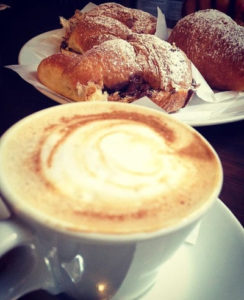 cappuccino cornetti salerno italy breakfast