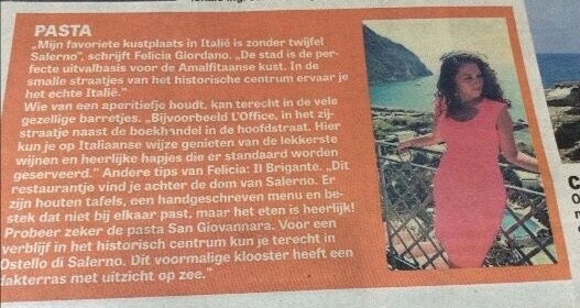 reiskrant telegraaf salerno amalfi kust italy