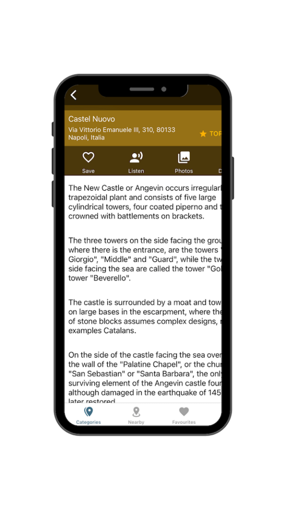 gira napoli app napels kastelen